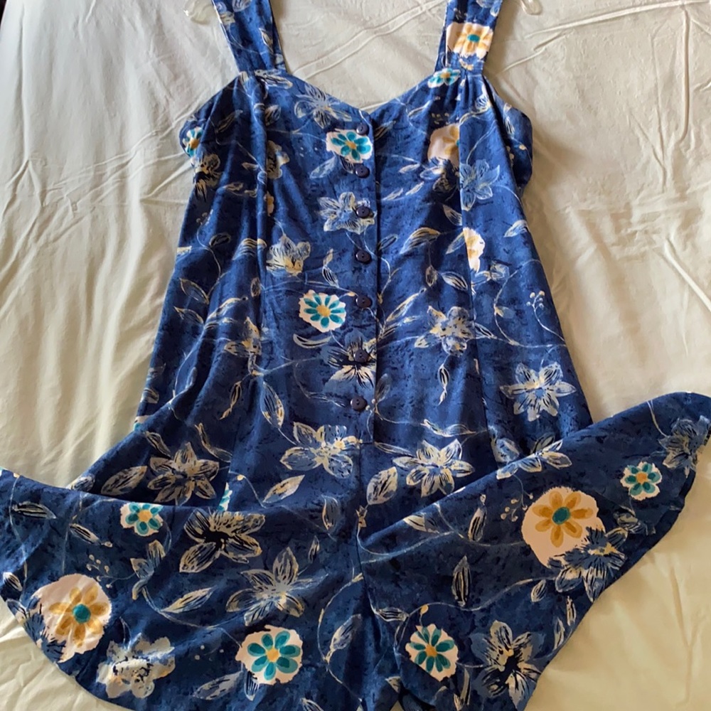 Blue Floral Shorts Jumper